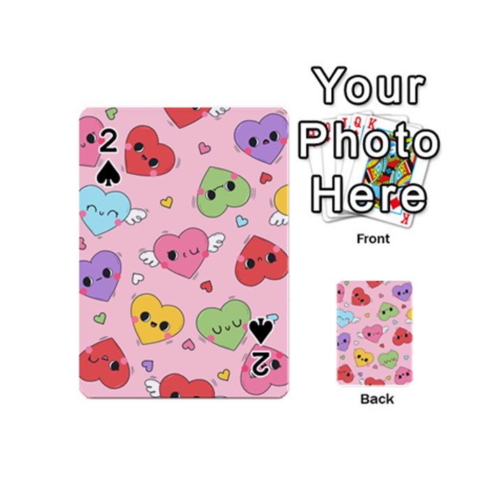 Kawaii Hearts Pattern Playing Cards 54 Designs (Mini)