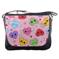 Kawaii Hearts Pattern Messenger Bag