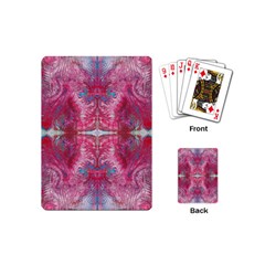 Red On Pink Arabesque Playing Cards Single Design (mini)