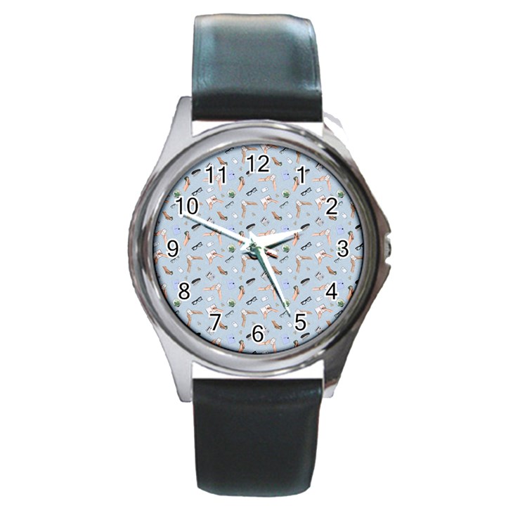 Office Round Metal Watch