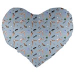 Office Large 19  Premium Heart Shape Cushions Back