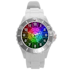 Fractal Design Round Plastic Sport Watch (l) by Sparkle