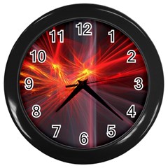 Fractal Wall Clock (black) by Sparkle