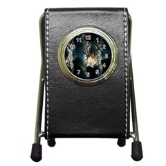 Fractal Pen Holder Desk Clock by Sparkle