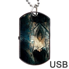 Fractal Dog Tag Usb Flash (two Sides) by Sparkle