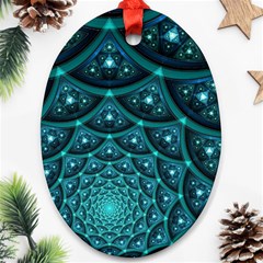 Fractal Oval Ornament (two Sides) by Sparkle