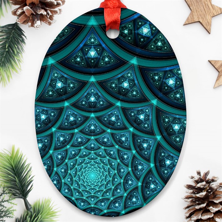 Fractal Oval Ornament (Two Sides)