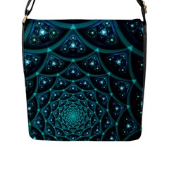 Fractal Flap Closure Messenger Bag (l) by Sparkle