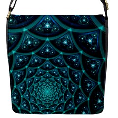 Fractal Flap Closure Messenger Bag (s) by Sparkle