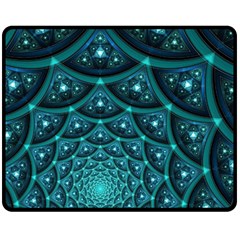 Fractal Double Sided Fleece Blanket (medium)  by Sparkle