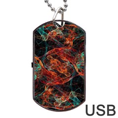 Fractal Dog Tag Usb Flash (one Side) by Sparkle