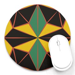 Abstract Pattern Geometric Backgrounds   Round Mousepads by Eskimos