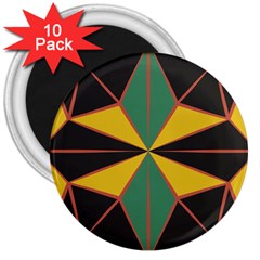 Abstract Pattern Geometric Backgrounds   3  Magnets (10 Pack)  by Eskimos