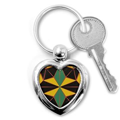 Abstract Pattern Geometric Backgrounds   Key Chain (heart) by Eskimos