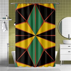 Abstract Pattern Geometric Backgrounds   Shower Curtain 48  X 72  (small)  by Eskimos