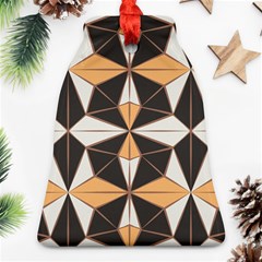 Abstract Pattern Geometric Backgrounds   Bell Ornament (two Sides) by Eskimos