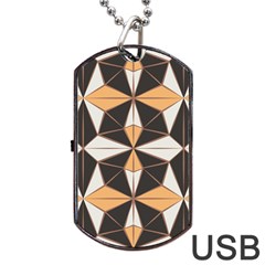 Abstract Pattern Geometric Backgrounds   Dog Tag Usb Flash (two Sides) by Eskimos