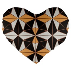 Abstract Pattern Geometric Backgrounds   Large 19  Premium Flano Heart Shape Cushions by Eskimos