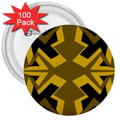 Abstract Pattern Geometric Backgrounds   3  Buttons (100 Pack)  by Eskimos