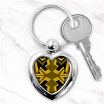 Abstract pattern geometric backgrounds   Key Chain (Heart) Front