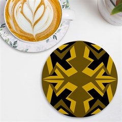 Abstract Pattern Geometric Backgrounds   Uv Print Round Tile Coaster