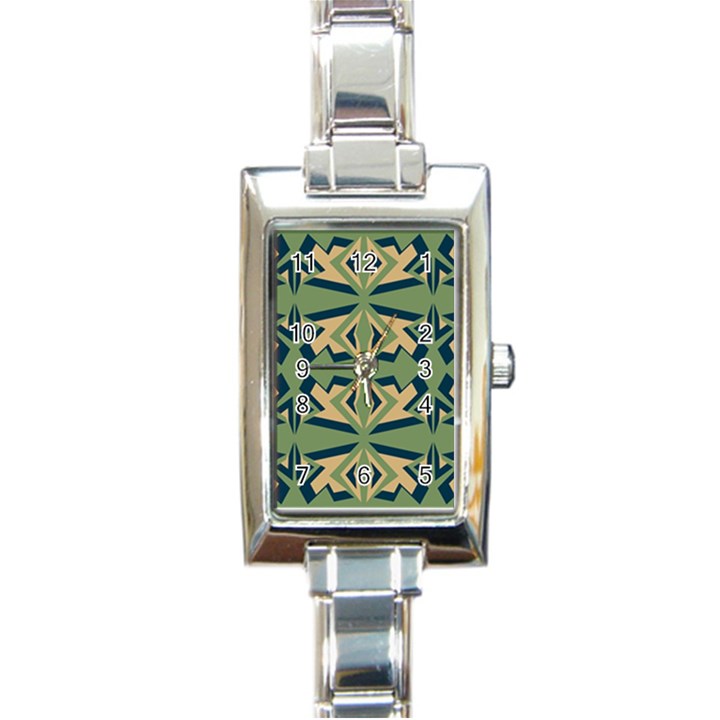 Abstract pattern geometric backgrounds   Rectangle Italian Charm Watch