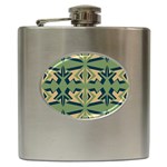 Abstract pattern geometric backgrounds   Hip Flask (6 oz) Front