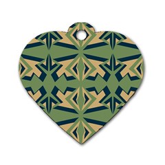 Abstract Pattern Geometric Backgrounds   Dog Tag Heart (one Side) by Eskimos