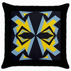 Abstract Pattern Geometric Backgrounds   Throw Pillow Case (black) by Eskimos