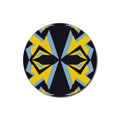 Abstract Pattern Geometric Backgrounds   Rubber Round Coaster (4 Pack) by Eskimos