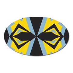 Abstract Pattern Geometric Backgrounds   Oval Magnet by Eskimos