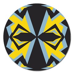 Abstract Pattern Geometric Backgrounds   Magnet 5  (round) by Eskimos