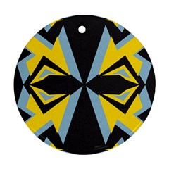 Abstract Pattern Geometric Backgrounds   Round Ornament (two Sides) by Eskimos