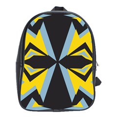 Abstract Pattern Geometric Backgrounds   School Bag (large) by Eskimos