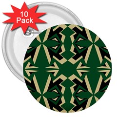 Abstract Pattern Geometric Backgrounds   3  Buttons (10 Pack)  by Eskimos