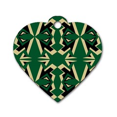 Abstract Pattern Geometric Backgrounds   Dog Tag Heart (two Sides) by Eskimos