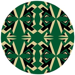 Abstract Pattern Geometric Backgrounds   Wooden Puzzle Round by Eskimos