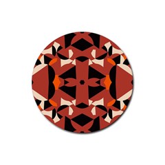 Abstract Pattern Geometric Backgrounds   Rubber Coaster (round) by Eskimos