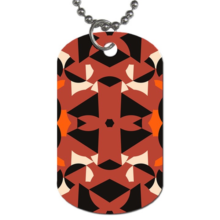 Abstract pattern geometric backgrounds   Dog Tag (Two Sides)