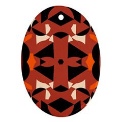 Abstract Pattern Geometric Backgrounds   Oval Ornament (two Sides) by Eskimos