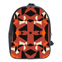 Abstract Pattern Geometric Backgrounds   School Bag (large) by Eskimos