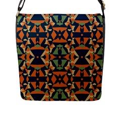 Abstract Pattern Geometric Backgrounds   Flap Closure Messenger Bag (l) by Eskimos