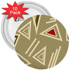 Abstract Pattern Geometric Backgrounds   3  Buttons (10 Pack)  by Eskimos