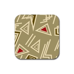 Abstract Pattern Geometric Backgrounds   Rubber Coaster (square) by Eskimos