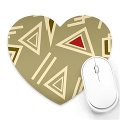 Abstract Pattern Geometric Backgrounds   Heart Mousepads by Eskimos