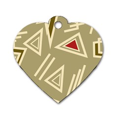 Abstract Pattern Geometric Backgrounds   Dog Tag Heart (one Side)