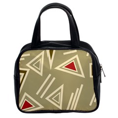 Abstract Pattern Geometric Backgrounds   Classic Handbag (two Sides) by Eskimos