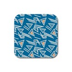 Abstract pattern geometric backgrounds   Rubber Square Coaster (4 pack) Front