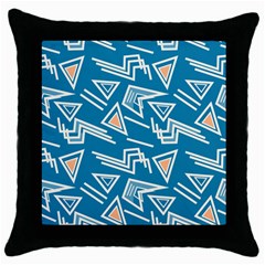 Abstract Pattern Geometric Backgrounds   Throw Pillow Case (black) by Eskimos