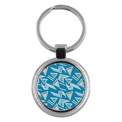 Abstract Pattern Geometric Backgrounds   Key Chain (round) by Eskimos